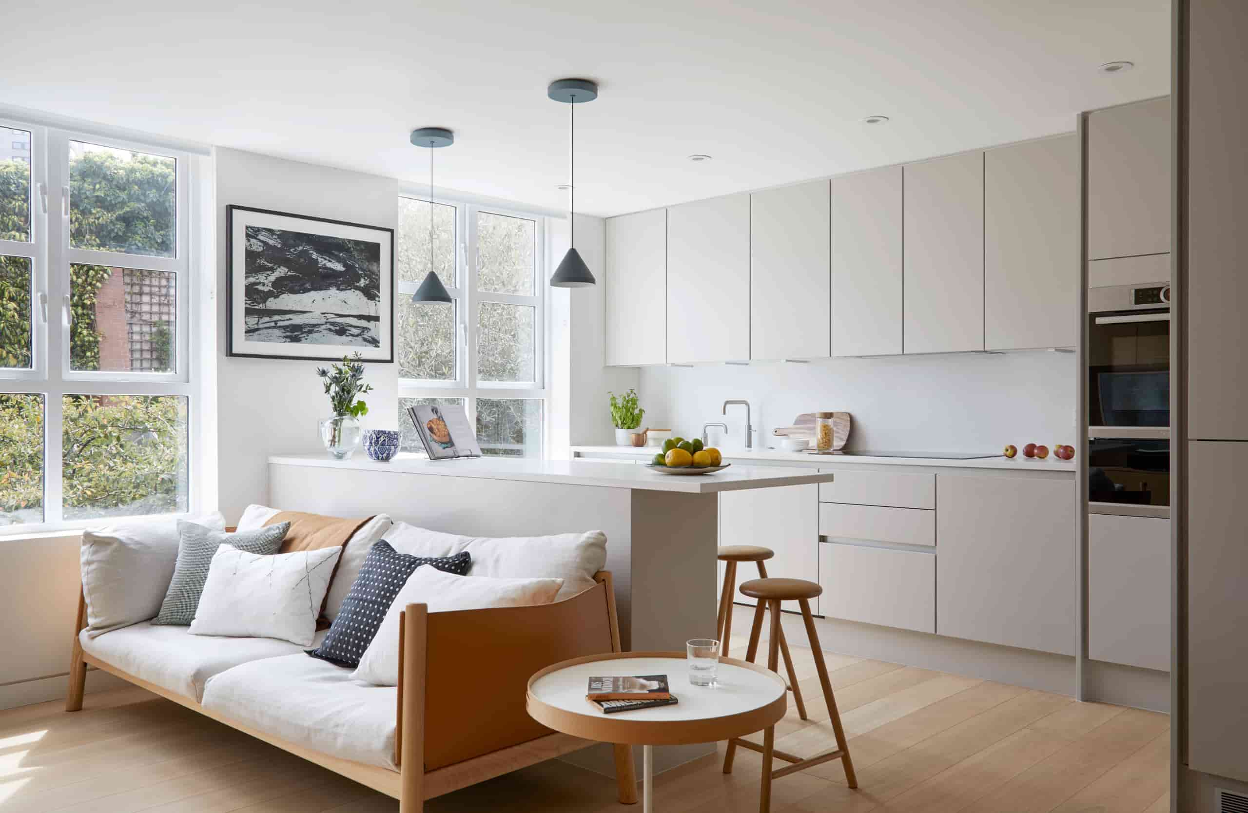 Small Kitchen and Living Room Designs Combine